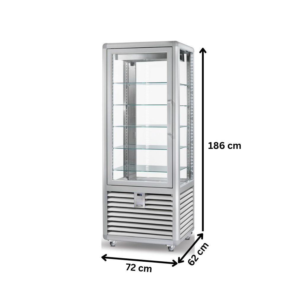 Vitrina frigorifica verticala, pentru cofetarie, 427 lt, racire statica, 72*62*186 cm - 4