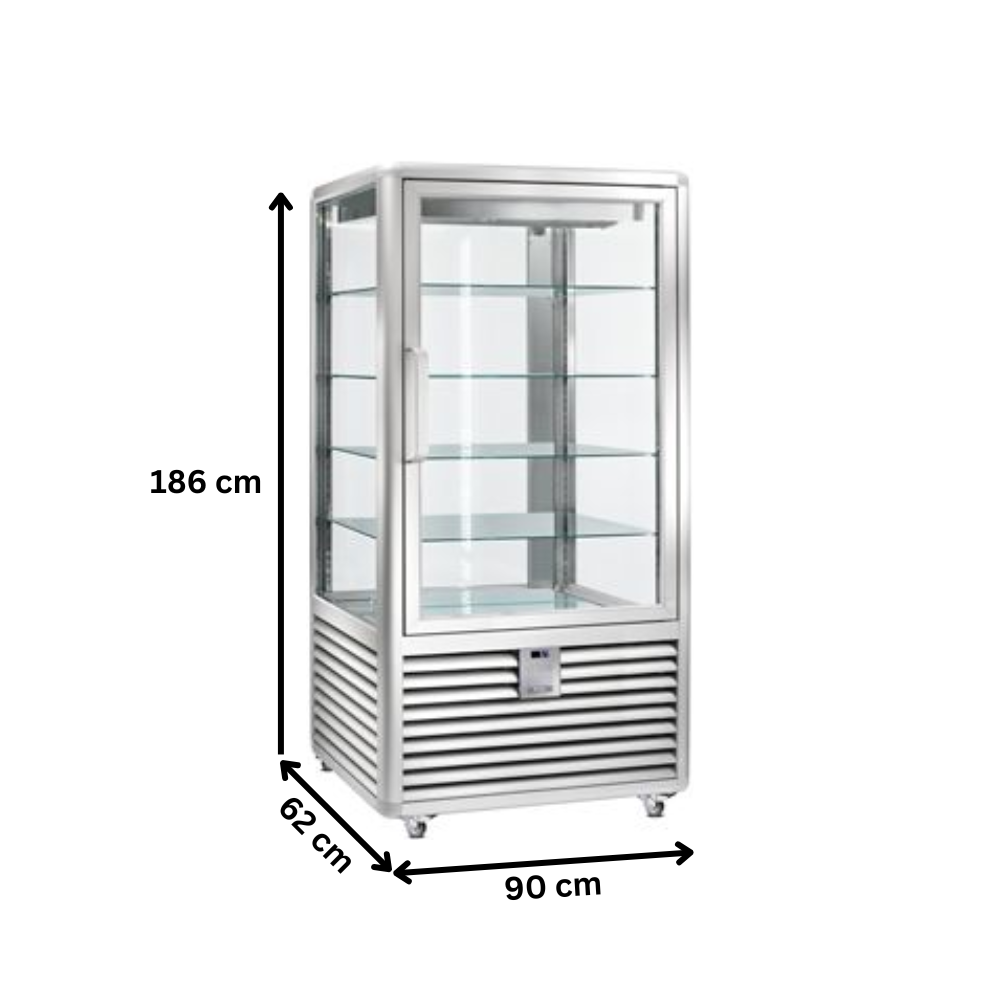 Vitrina frigorifica verticala, pentru cofetarie, 541 lt, 90*62*186 cm - 4