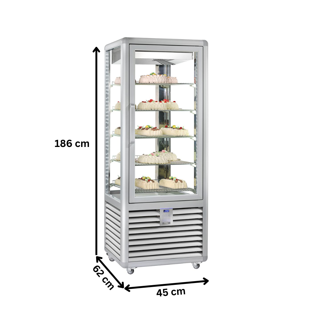 Vitrina congelare  verticala, pentru cofetarie gelaterie, profesionala, 250 lt, 45*62*186 cm - 5