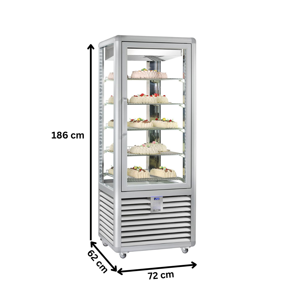 Vitrina congelare verticala, pentru cofetarie gelaterie, profesionala, 427 lt, 72*62*186 cm - 5