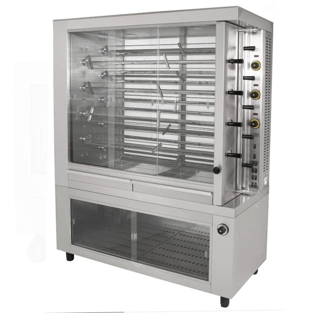 Rotisor profesional electric cu 9 tepuse, 63 pui - 0