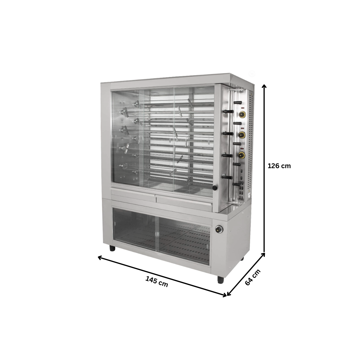 Rotisor profesional electric cu 9 tepuse, 63 pui - 2