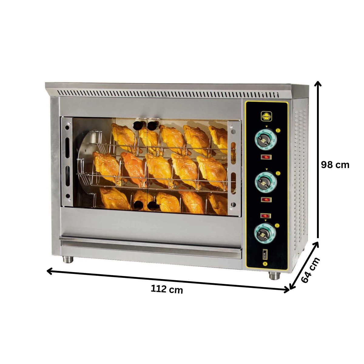 Rotisor profesional electric cu 4 cosuri, 24 pui - 2