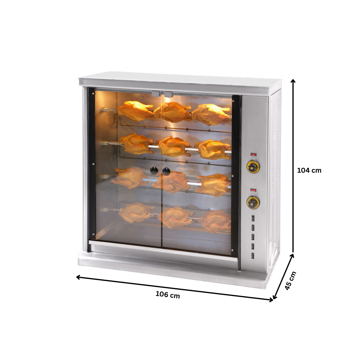 Rotisor profesional electric cu 4 tepuse, 20 pui - 1