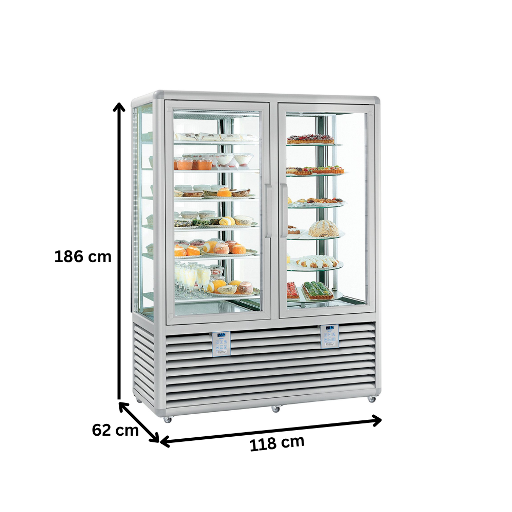 Vitrina verticala dubla rotativa ptr ciocolata 742 lt - 4