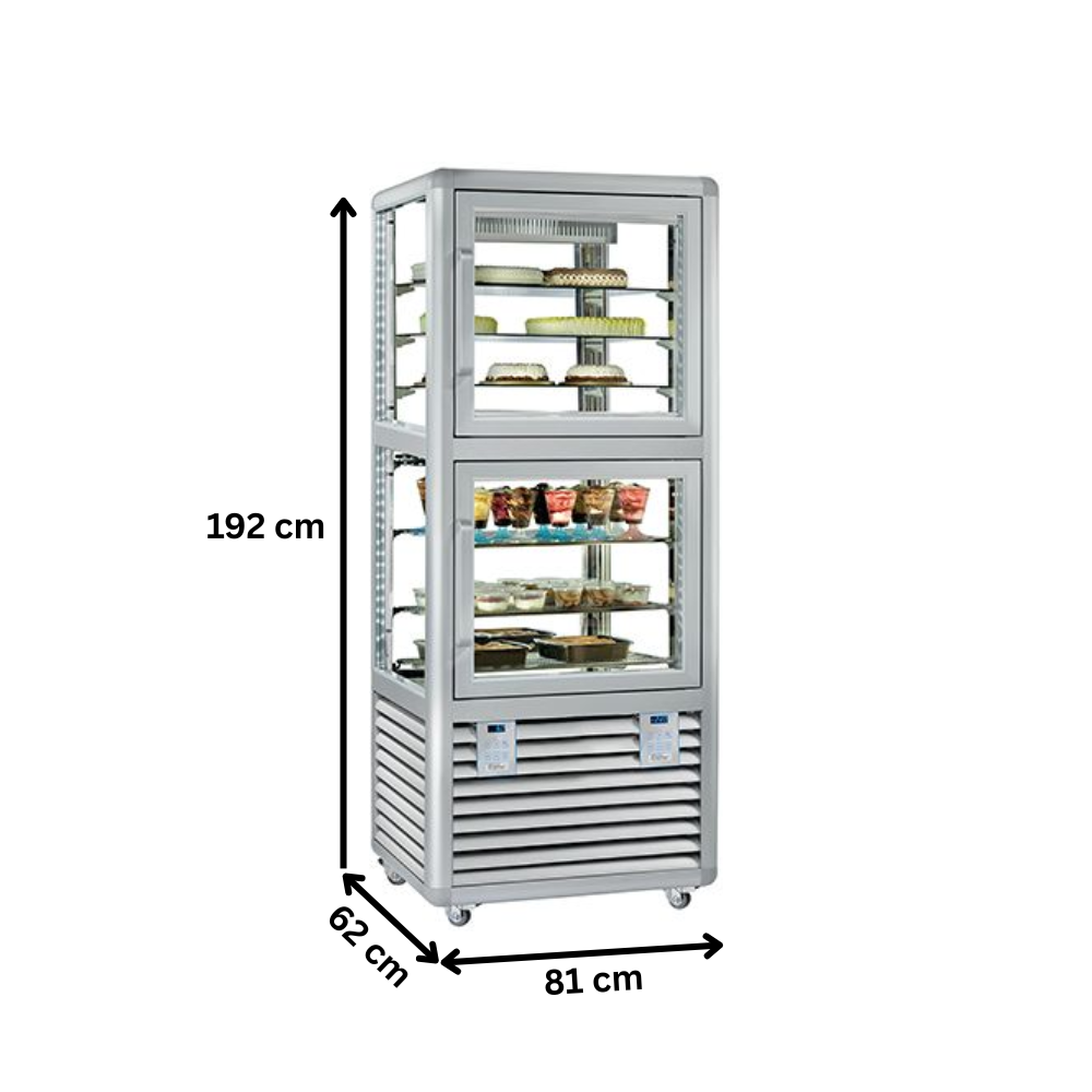 Vitrina frigorifica verticala ptr cofetarie 230+260 lt - 4