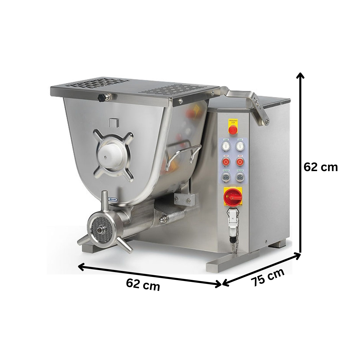 Masina pentru tocat carne, LA MINERVA, cu malaxor, inox, 800 kg/h, 62*75*62 cm - 5