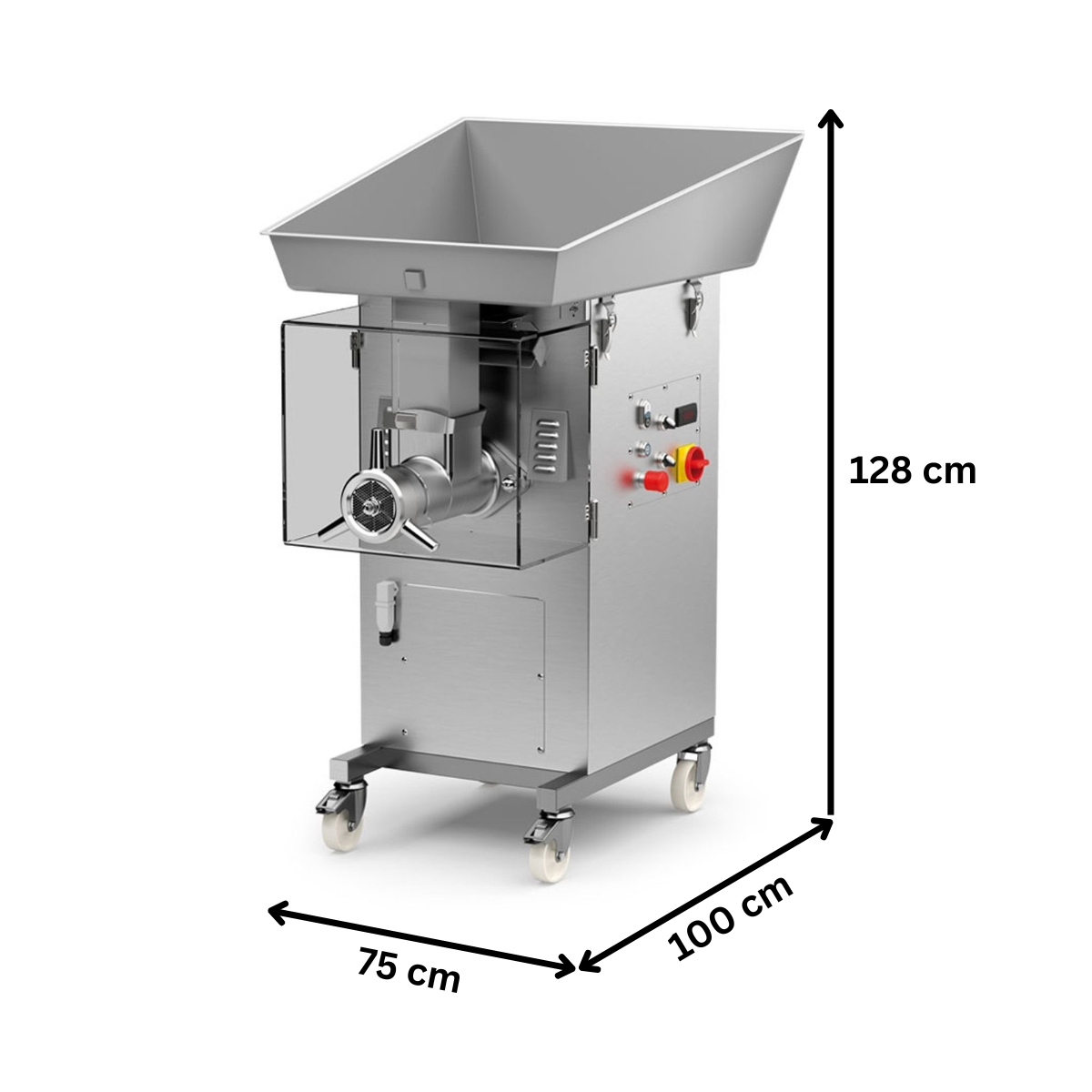 Masina pentru tocat carne, LA MINERVA, de podea, cu refrigerare, inox, 1500 kg/h, 75*100*128 cm - 5