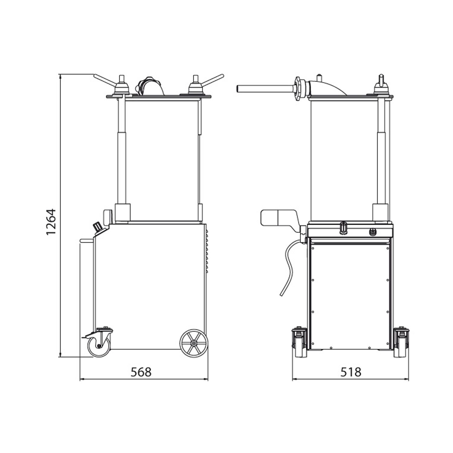 Masina de umplut carnati LA MINERVA 45 lt - 3