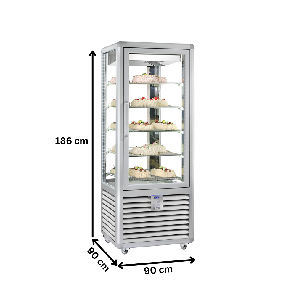 Vitrina congelare verticala, pentru cofetarie gelaterie, profesionala, 832 lt, 90*90*186 cm - 5