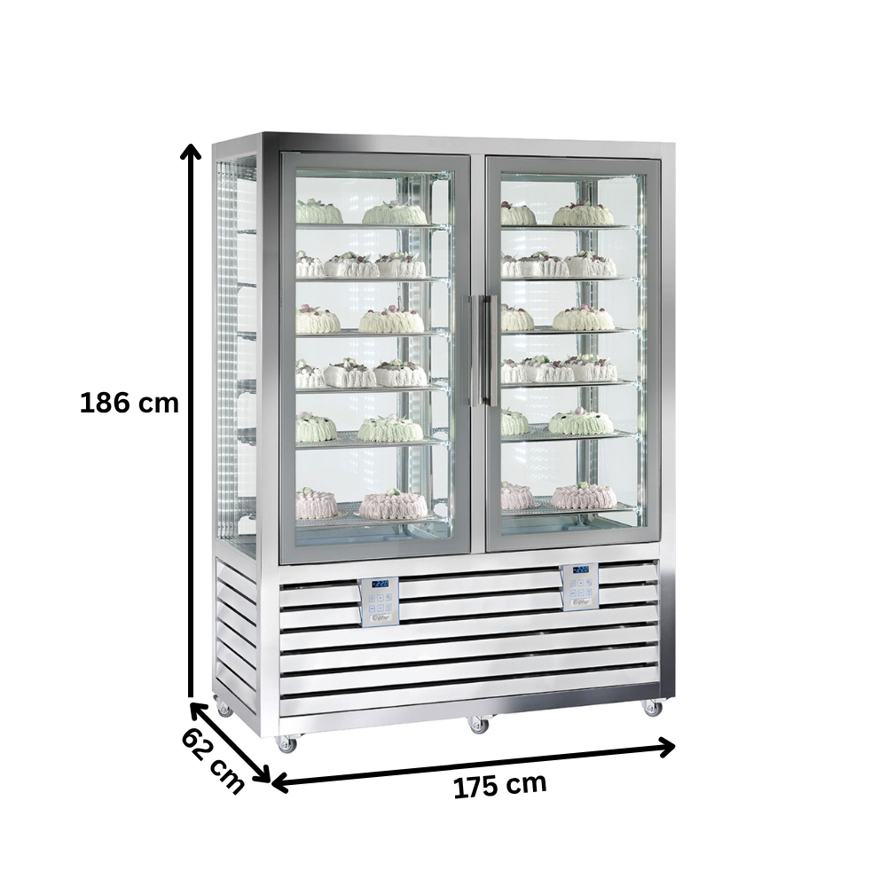 Vitrina congelare verticala, pentru cofetarie gelaterie, profesionala, 1082 lt, 175*62*186 cm - 4