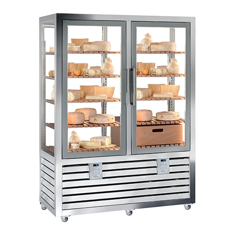 Vitrina frigorifica ptr branzeturi, 2 usi din sticla, 848 lt - 0