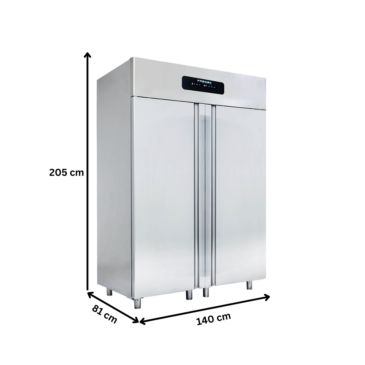 Dulap congelator vertical inox, FRENOX cu 2 usi, 1400 lt - 3