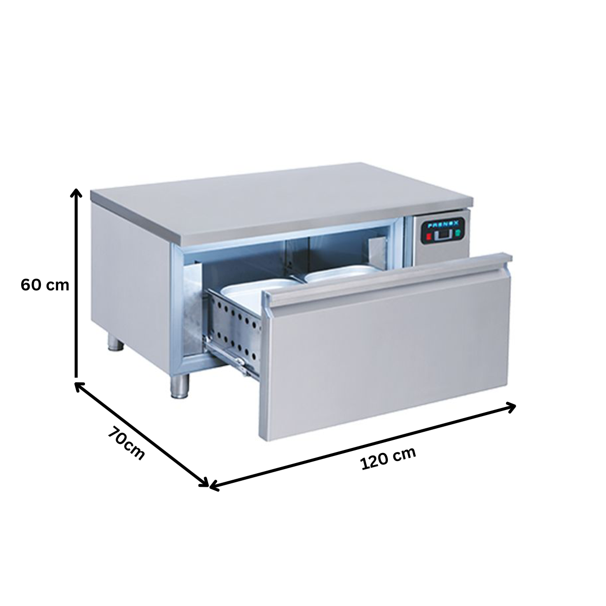 Masa congelare FRENOX, profesionala, inox, 1 sertar, 120*70*60 cm - 2