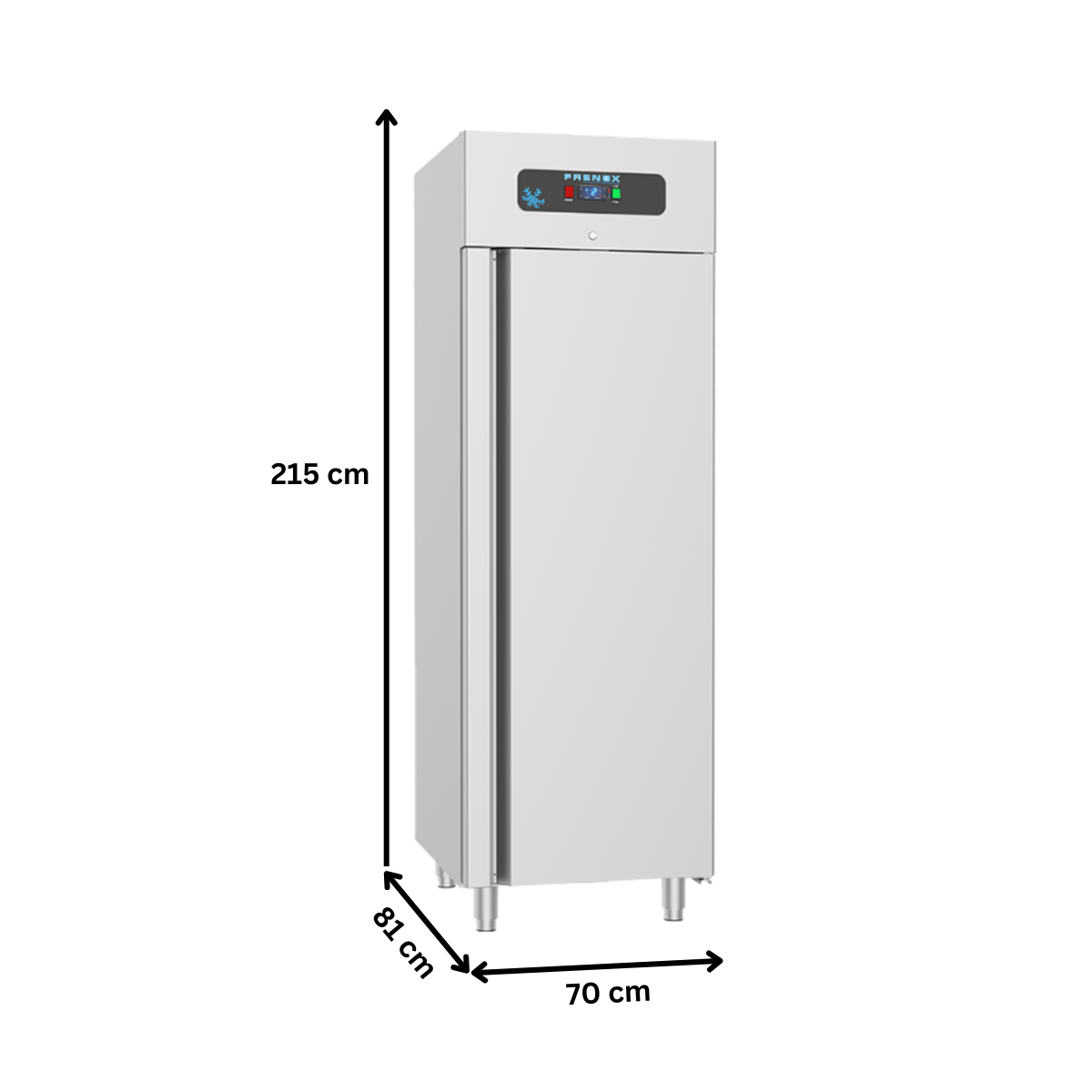 Dulap frigorific vertical inox, FRENOX cu 1 usa, Eficienta Energetica, 700 lt - 2