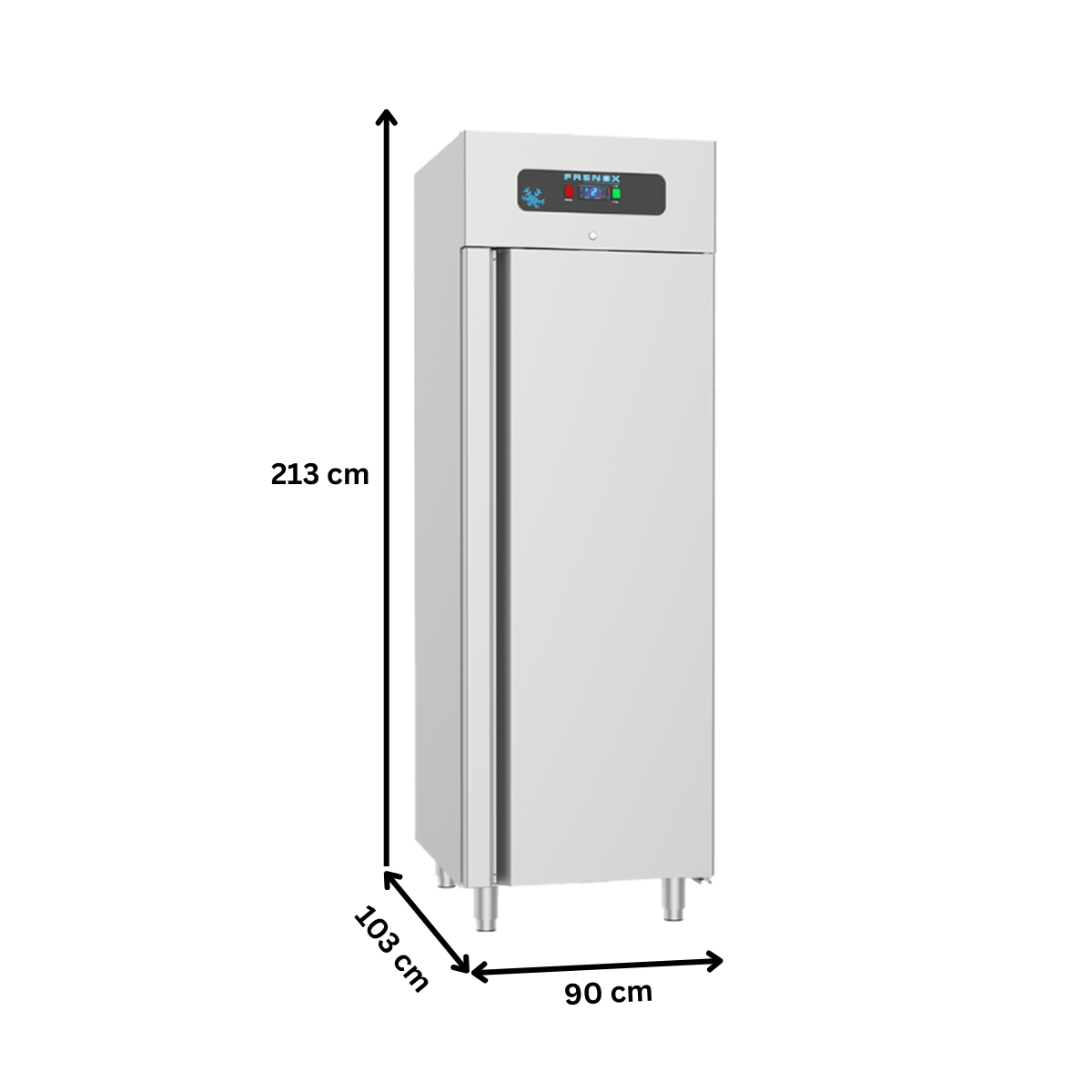 Dulap congelare vertical inox, FRENOX cu 1 usa, pentru patiserie, 56 tavi 40x60, 850 lt - 2