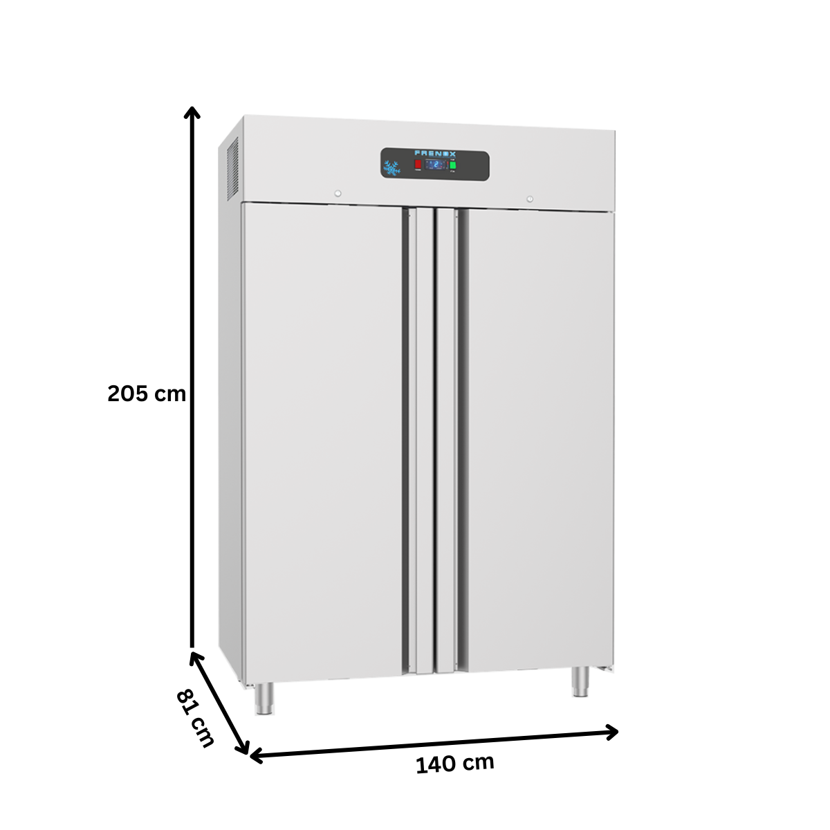 Dulap frigorific vertical inox, FRENOX cu 2 usi, pentru patiserie, 40 tavi 40x60, 1400 lt - 3