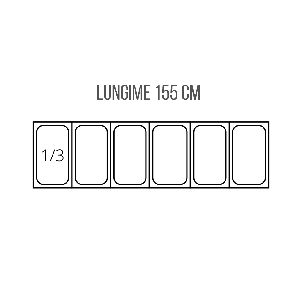 Vitrina ingrediente, FRENOX, inox, 6 cuve GN 1/3, 155*39*46 cm - 4