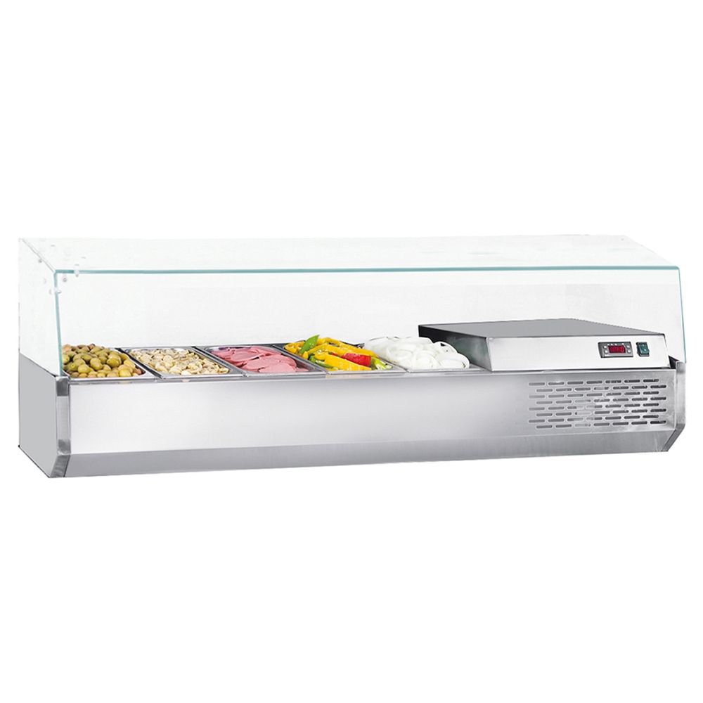 Vitrina ingrediente, FRENOX, inox, 5 cuve GN 1/3, 140*39*46 cm - 0