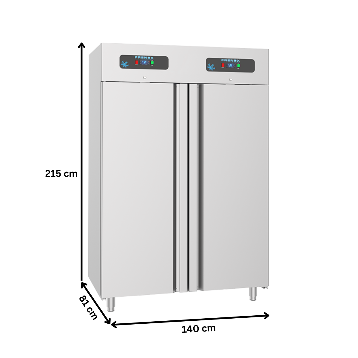 Dulap congelator vertical inox, FRENOX cu 2 usi, 1400 lt - 3