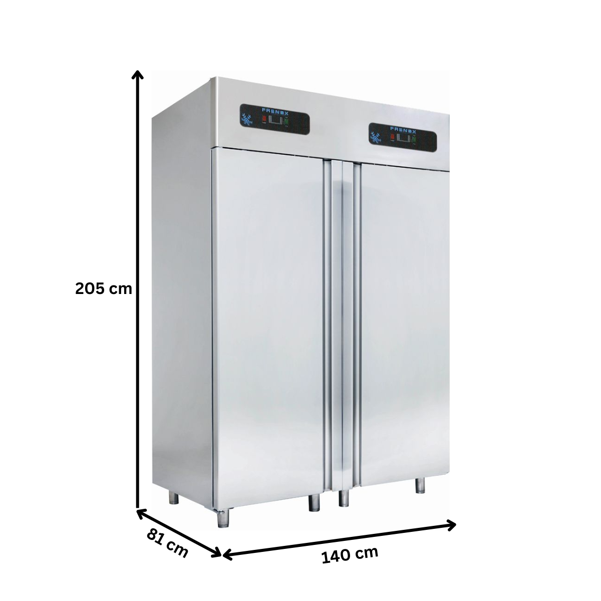 Dulap frigorific vertical inox, FRENOX cu 2 usi, 1400 lt - 3