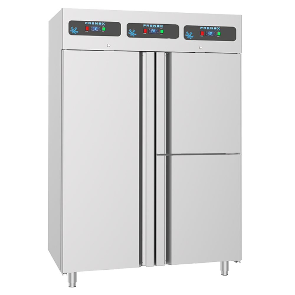 Dulap frigorific/congelator vertical inox, FRENOX dublu compartimentat, 1400 lt - 0