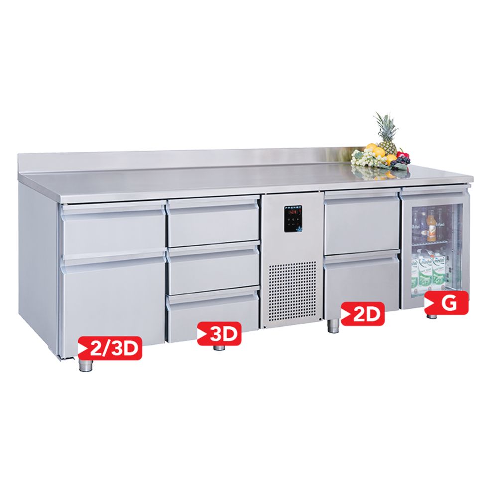 Masa rece/congelare FRENOX cu 2 usi, profesionala, inox, 250 lt, 130*60*85 cm - 2