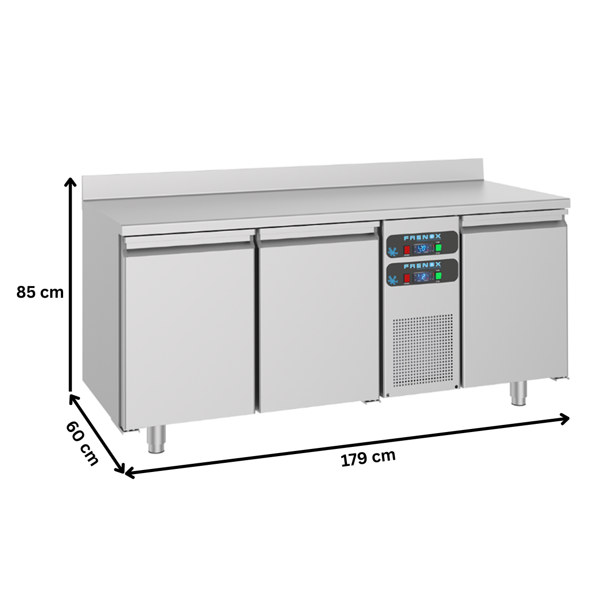 Masa rece/congelare FRENOX cu 3 usi, profesionala, inox, 400 lt, 179*60*85 cm - 4