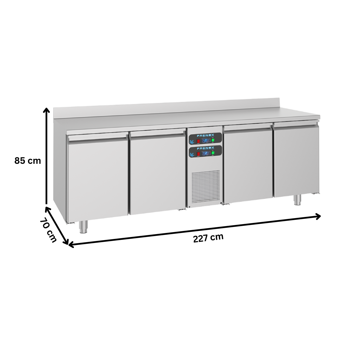 Masa rece/congelare FRENOX cu 4 usi, profesionala, inox, 632 lt, 227*70*85 cm - 4
