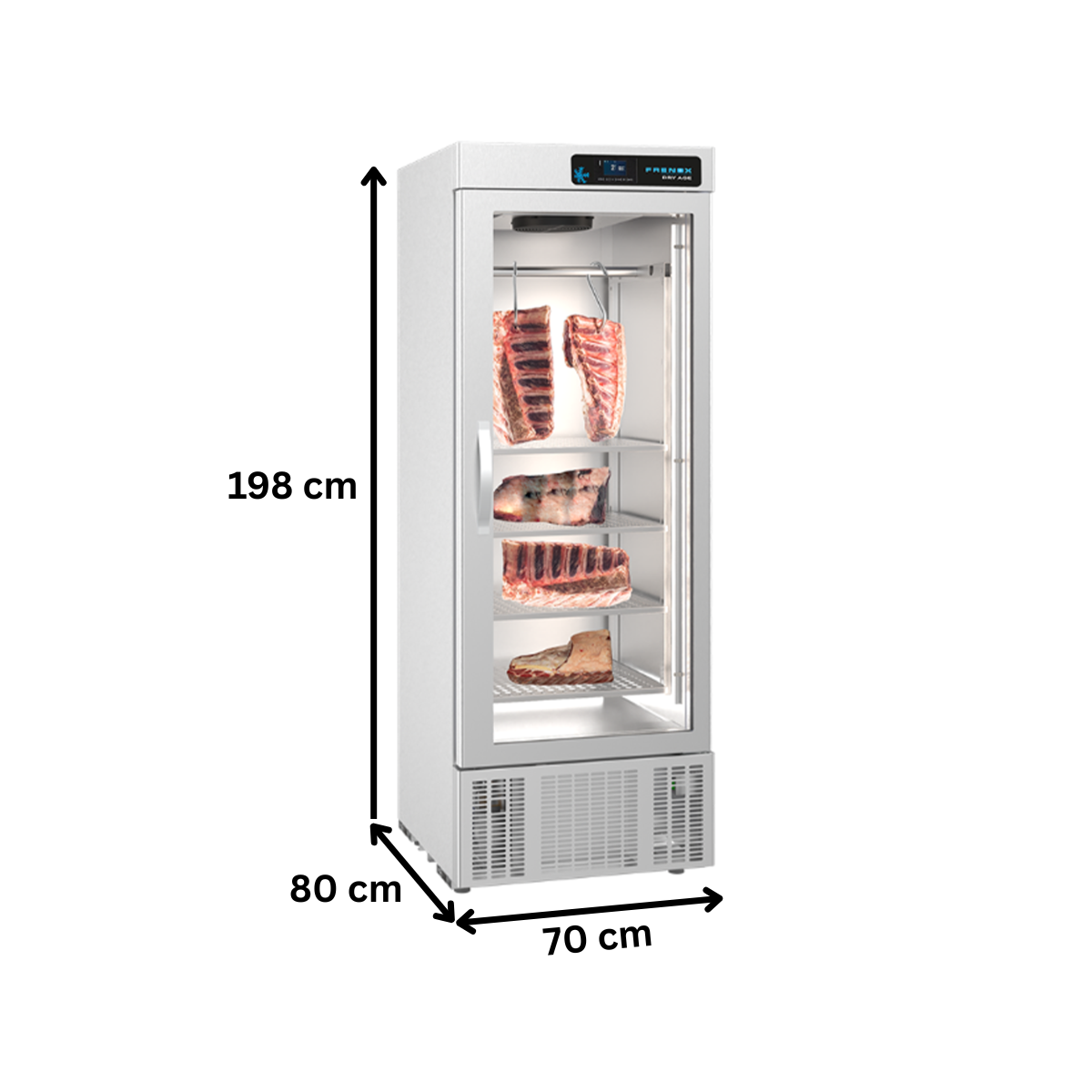 Dulap frigorific vertical inox, maturare carne, FRENOX, cu 1 usa, 600 lt - 3