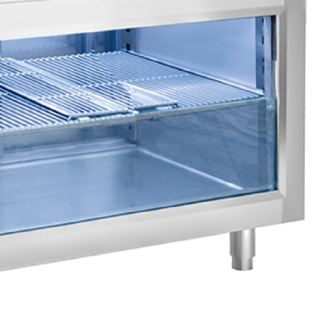 Masa rece FRENOX, tip vitrina, profesionala, inox, 281 lt, 140*70*85 cm - 1