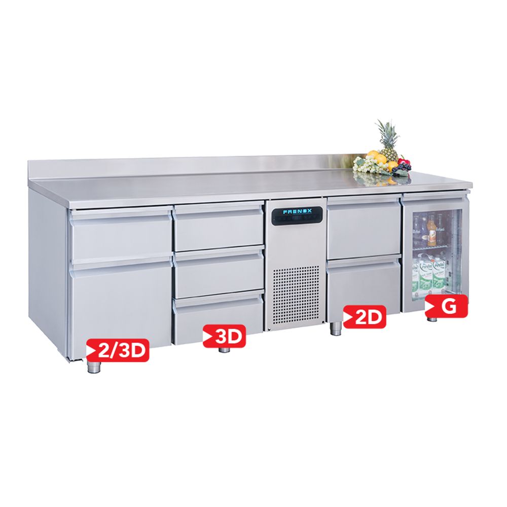 Masa congelare FRENOX, profesionala, inox, 4 usi, 632 lt, 227*70*85 cm - 3