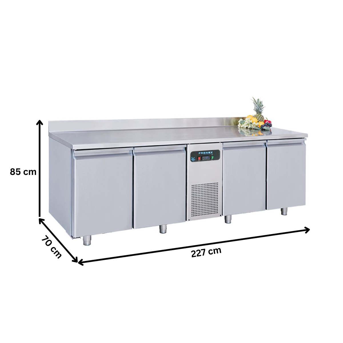 Masa congelare FRENOX, profesionala, inox, 4 usi, 632 lt, 227*70*85 cm - 5
