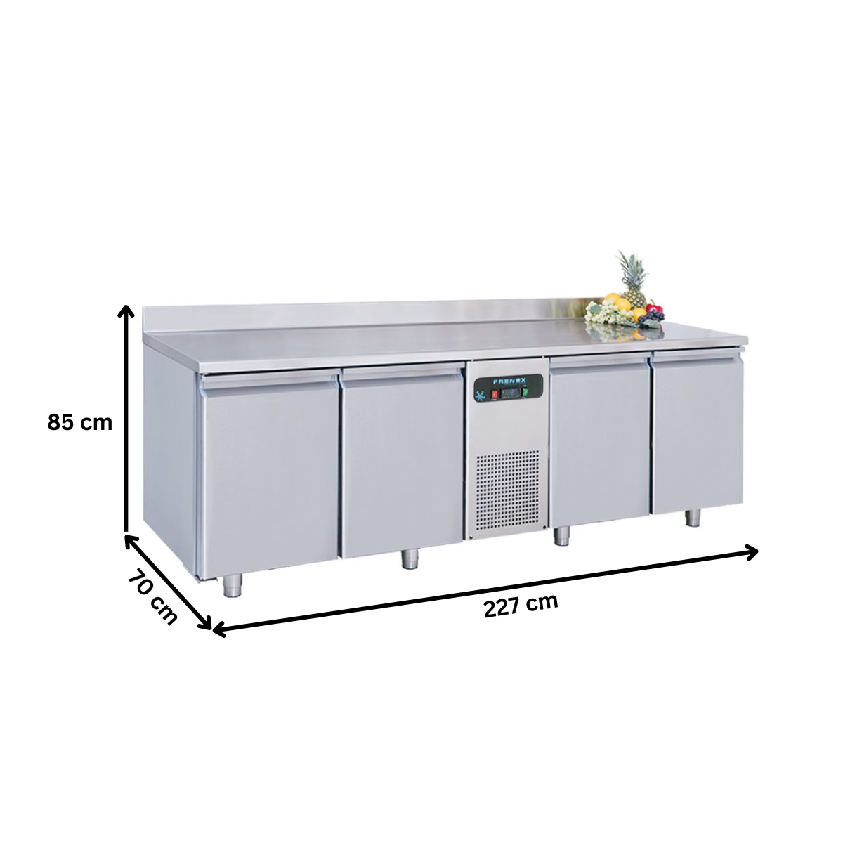 Masa congelare FRENOX, profesionala, inox, 4 usi, 632 lt, 227*70*85 cm - 4