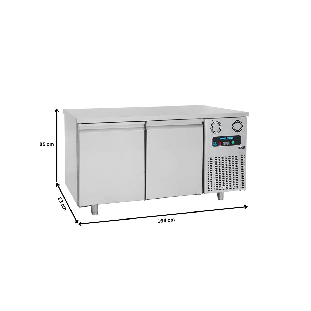 Masa congelare preparare pizza FRENOX, profesionala, inox, 2 usi, 460 lt, 164*83*85 cm - 3