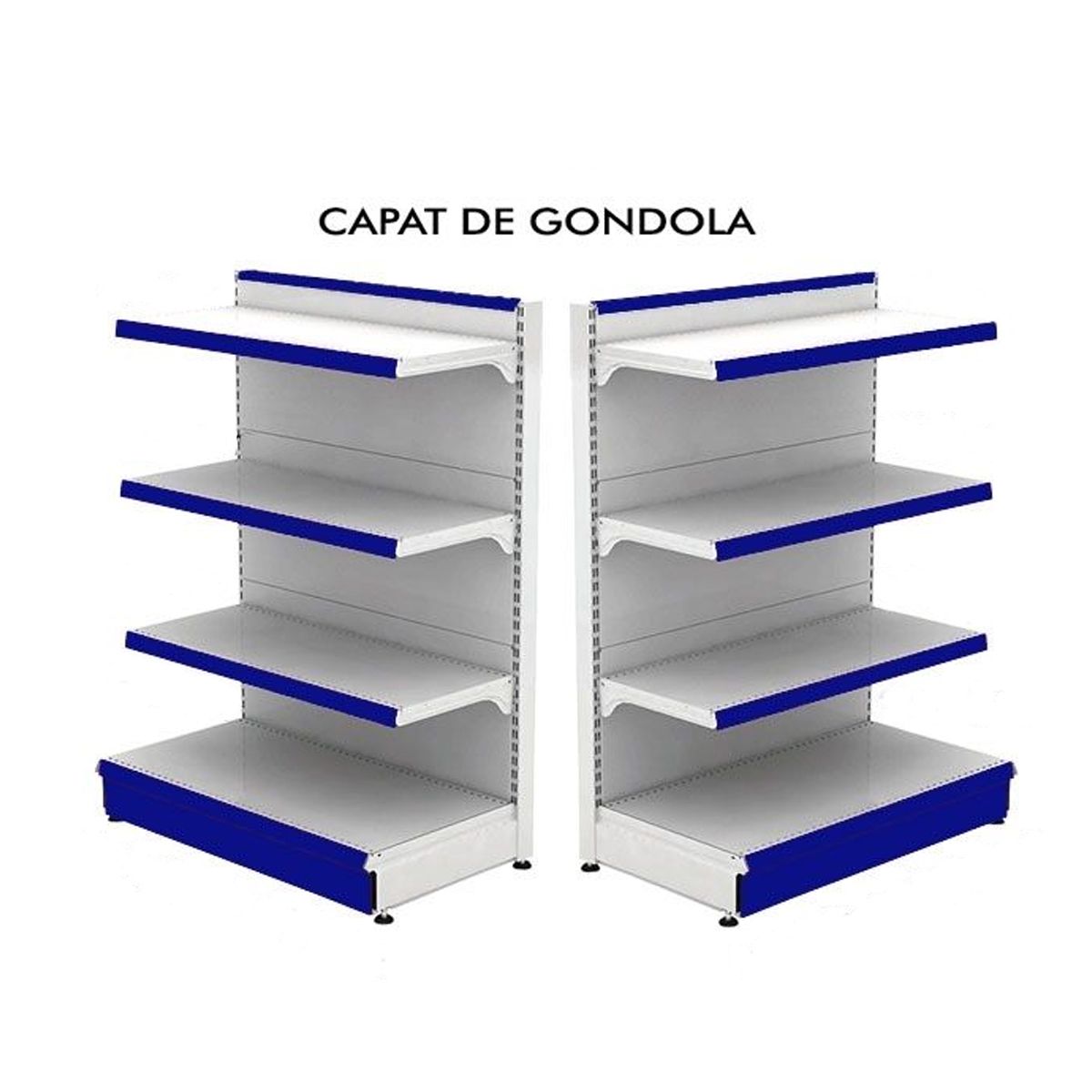 Raft metalic capat de gondola 100*140 baza 50 cm si 3 polite de 40 cm - 0