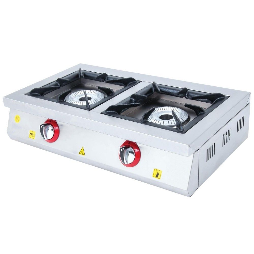 Masina de gatit pe gaz cu 2 arzatoare de banc, 80*49*20 cm - 1