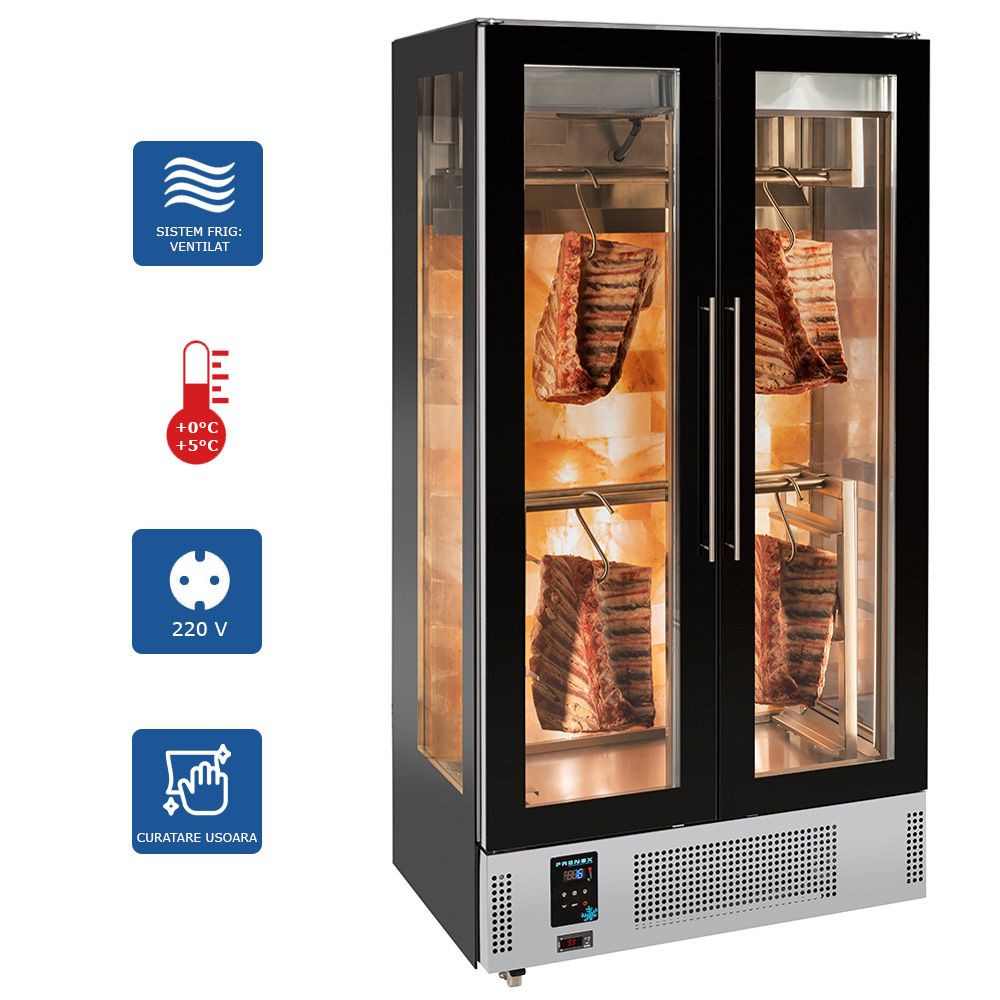 Dulap frigorific vertical inox, maturare carne FRENOX, cu 2 usi, 1300 lt - 1