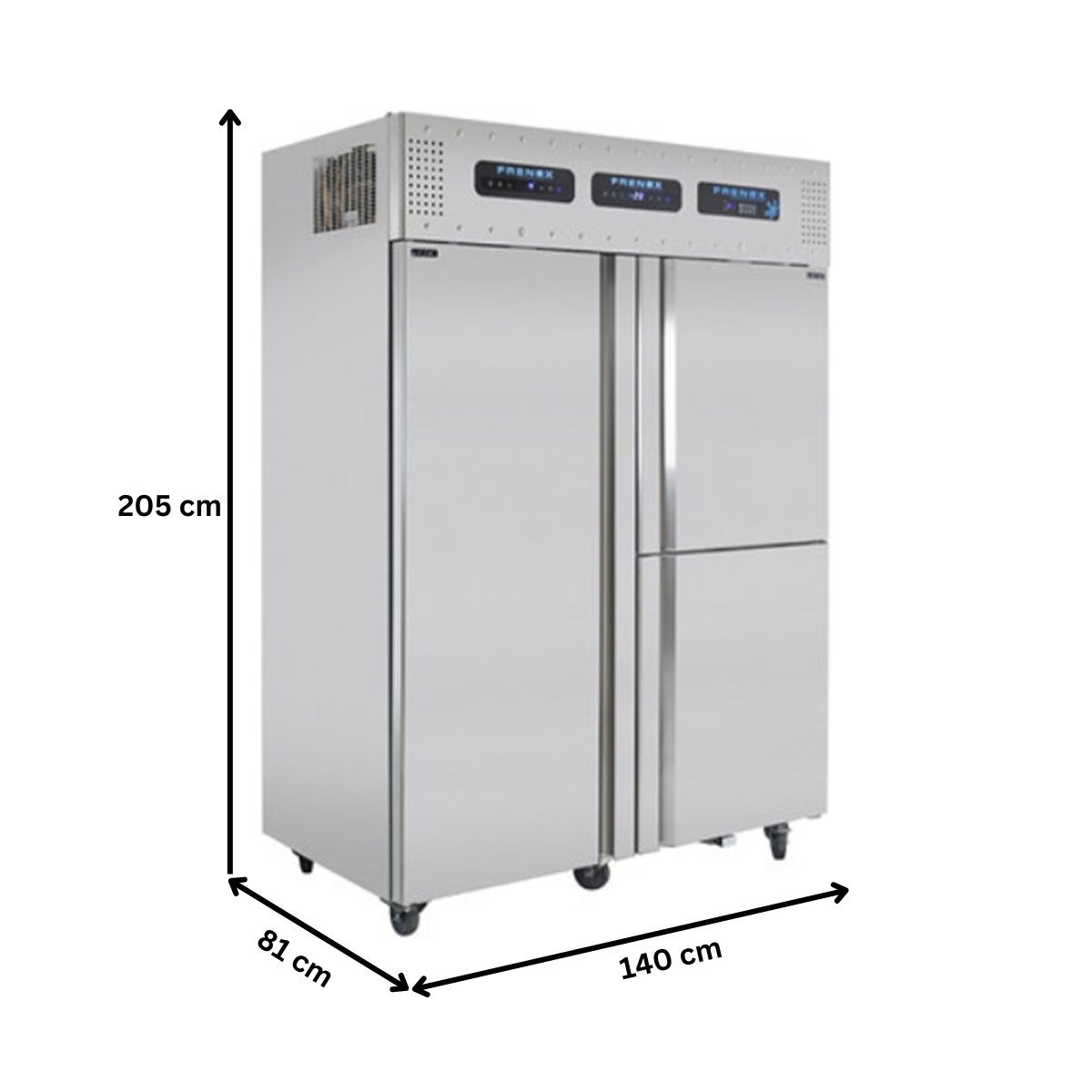 Dulap frigorific/congelator vertical inox, FRENOX dublu compartimentat, 1400 lt - 4