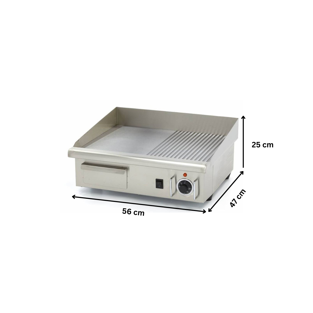 Grill electric dublu cu suprafata neteda si striata - 6