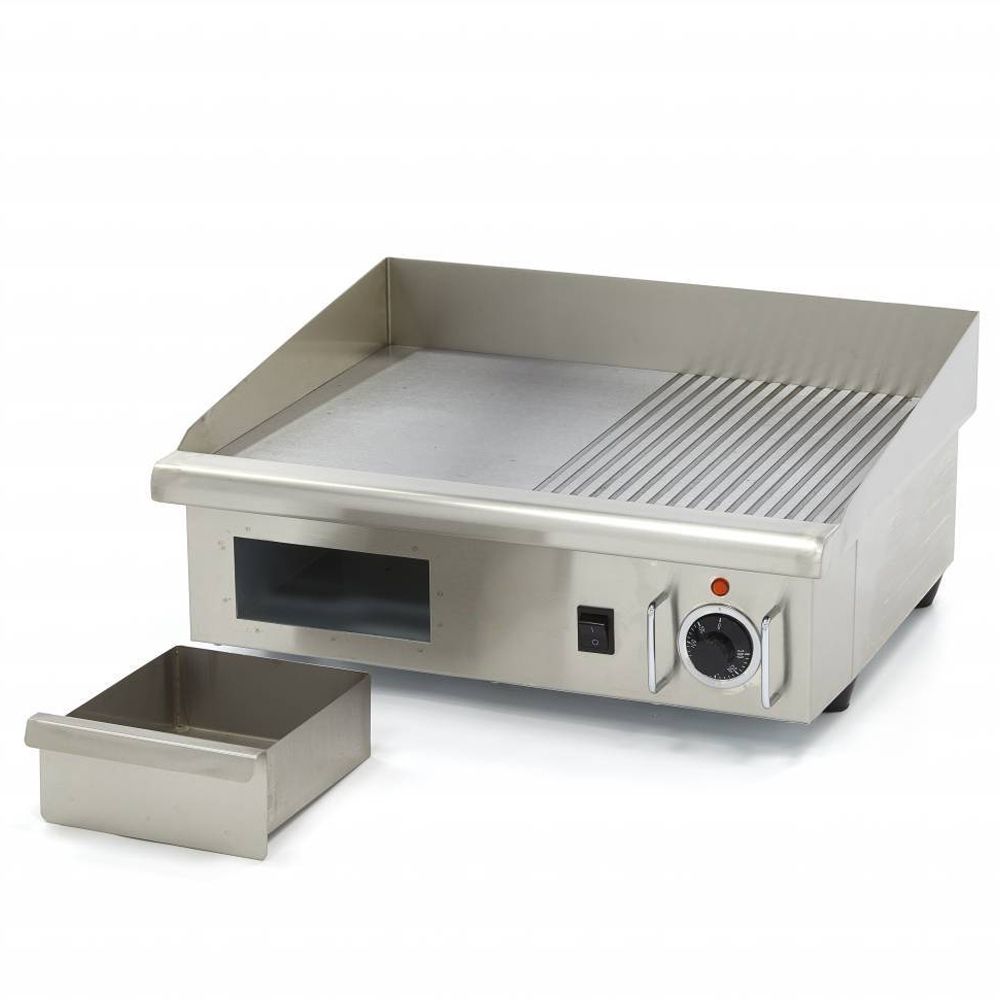 Grill electric dublu cu suprafata neteda si striata - 5