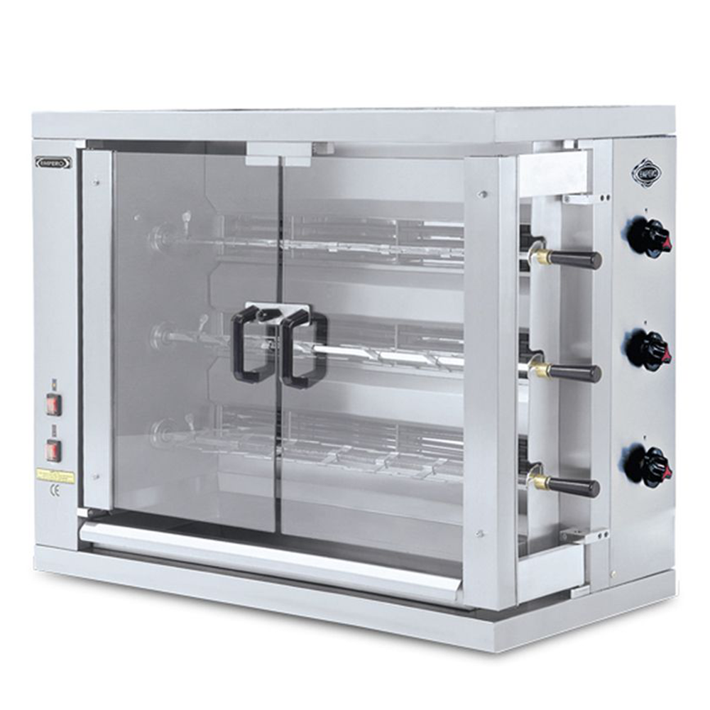 Rotisor profesional electric cu 3 tepuse, 18 pui - 0