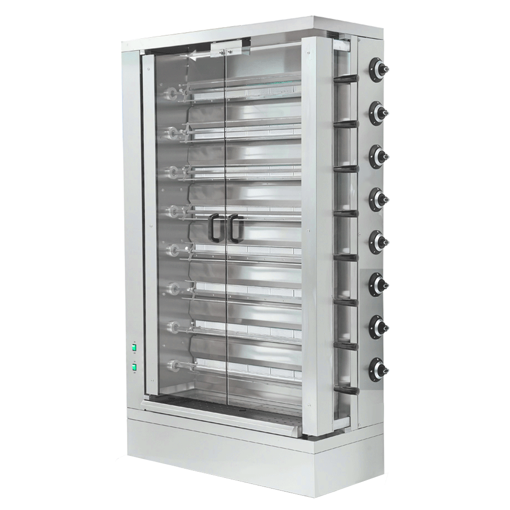 Rotisor profesional electric cu 8 tepuse, 48 pui - 0