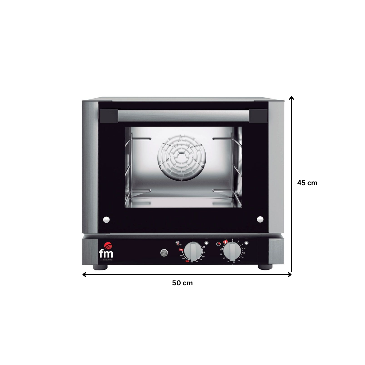 Cuptor profesional patiserie / gastronomie FM electric cu 3 cuve si panou de control mecanic - 2