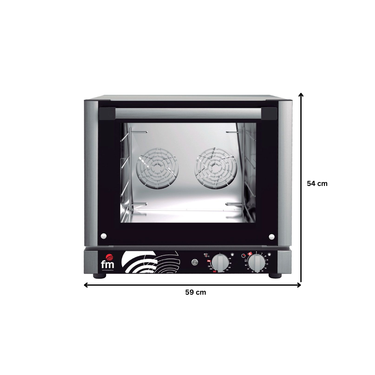 Cuptor profesional patiserie / gastronomie FM electric cu 4 tavi si panou de control mecanic - 2