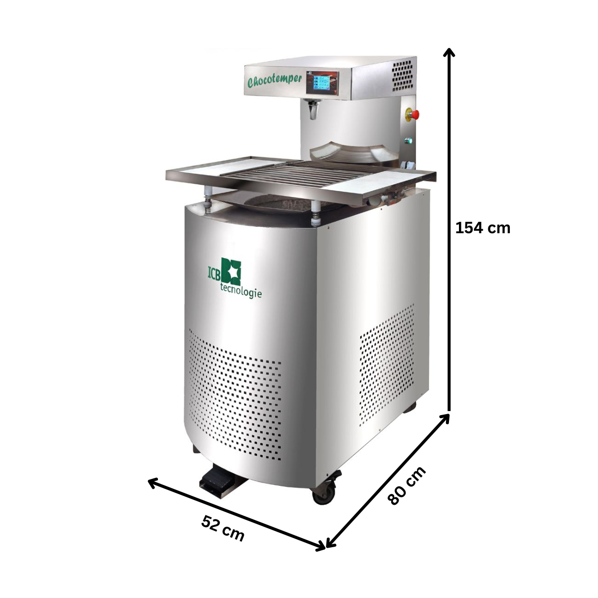 Masina pentru temperat ciocolata, inox, 12 kg, 52*80*154 cm - 1