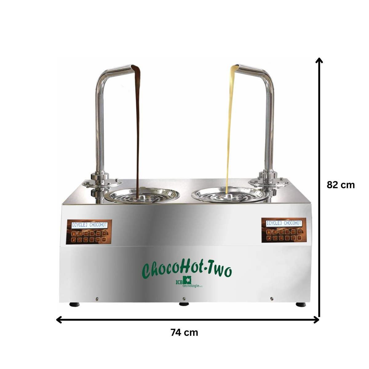 Dispenser ciocolata, inox, 2 x 5.5 kg, 74*46*82 cm - 9