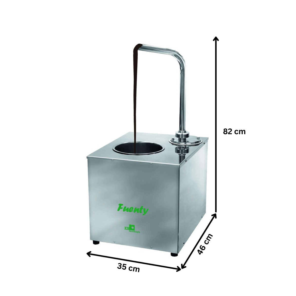 Dispenser ciocolata, inox, 5 kg, 35*46*82 cm - 7