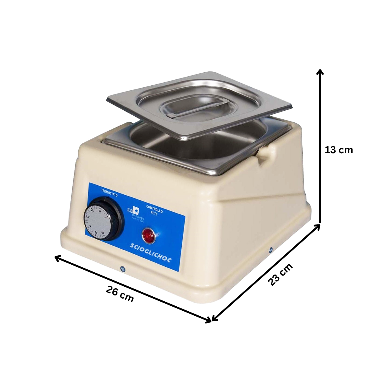 Ciocolatiera, inox, 1,5 lt, 26*23*13 cm - 1