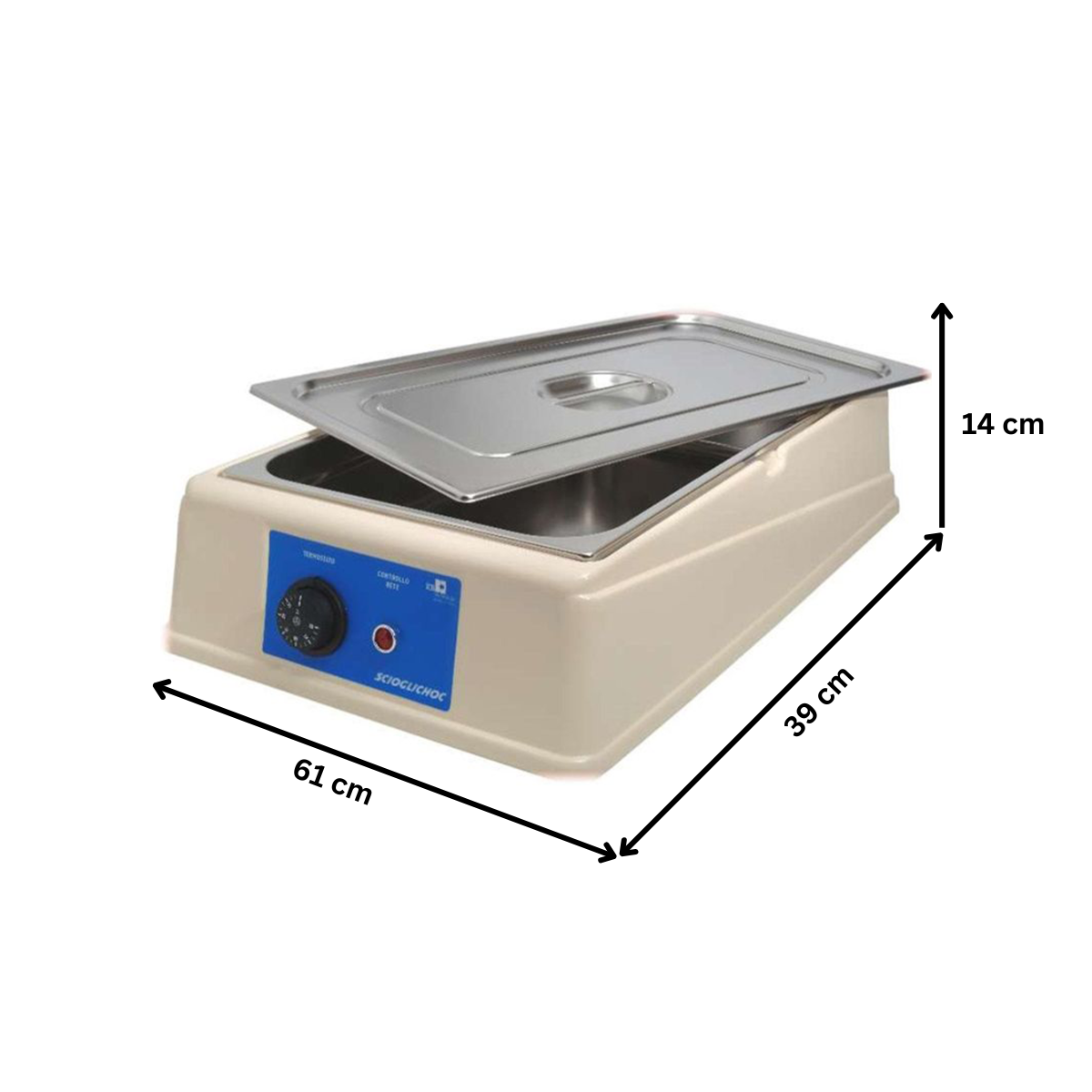 Ciocolatiera, inox, 7 lt, 61*39*14 cm - 1